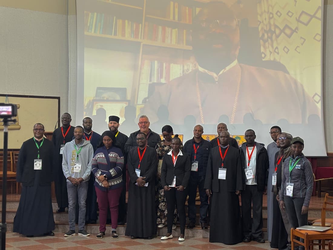 Participants gathered for group photographs on the final morning.