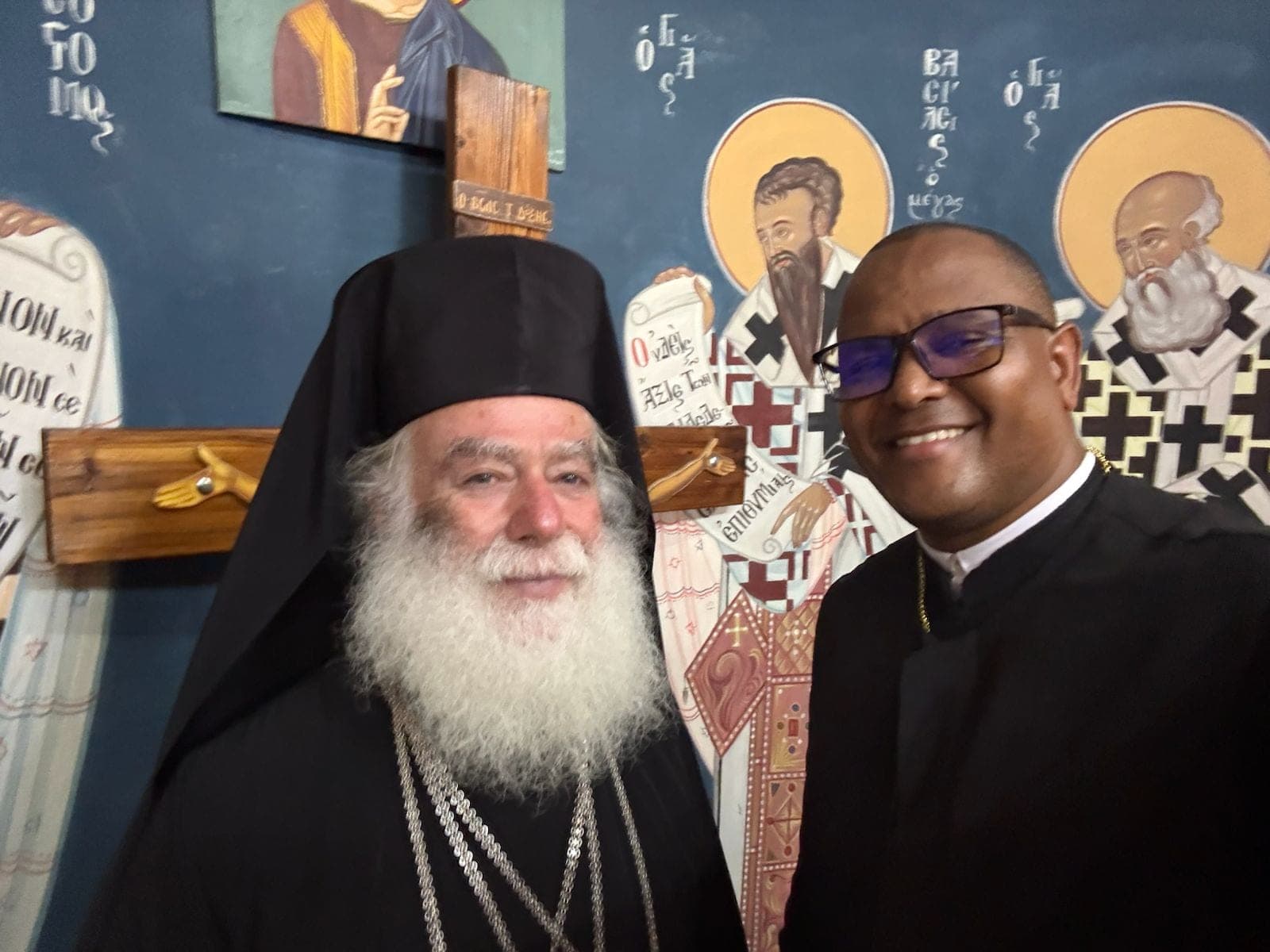 Fr Thiani with His Beatitude Pope and Patriarch Theodoros II of Alexandria and All Africa.